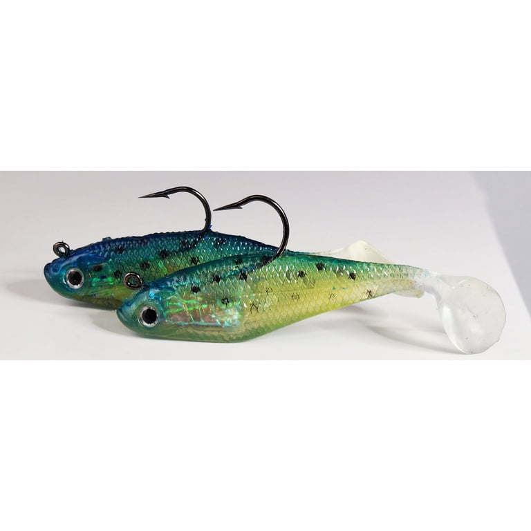 Strike King Shadalicious Swimbait - Chartreuse Shad Color, 5.5 Inch Soft Plastic Fishing Lure For Bass