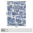 thumbnail image 4 of ONETECH  Pagodas Toile Chinese Style Flannel Blanket Soft Cozy Throw Blanket All-Season Use Blanket for Couch Sofa Bed Decor, 4 of 6
