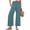 1# Light Blue, variant on Petite Womens Wide Leg Crop Pants 2026 Summer Smocked Waist Pull On Casual Palazzo Trousers with Pockets Sky Blue L