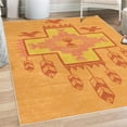 thumbnail image 1 of Tribal Decorative Rug, Hand Drawn Dreamcathcher Folkloric Birds Image Ethnic Ikat Design, Quality Carpet for Bedroom Dorm and Living Room, 6 Sizes, Peach Rust, by Ambesonne, 1 of 4