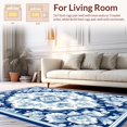 thumbnail image 2 of ODIKA 5' x 7' Machine Washable Non-Slip Area Rug, Chinoiserie Medallion High Traffic Rug, Blue, 201486, 2 of 7