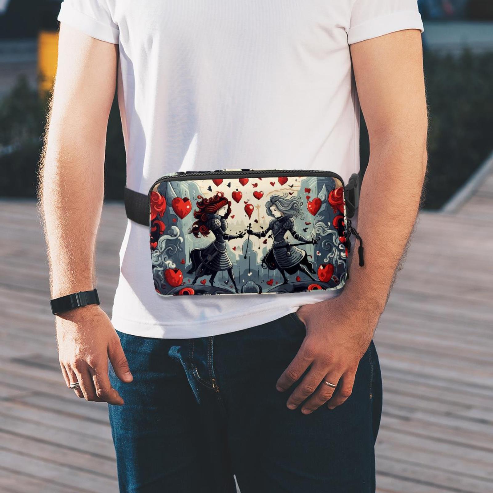 Love Lightweight Adjustable Running Belt Bag Fanny Pack Waist Pack with Extension Strap Unisex