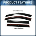 thumbnail image 6 of Unique Bargains Window Deflectors Side Window Vent Visors for Toyota RAV4 2019 Black Rain Guards Sun Visors Wind Vent Visors Window Vent Shades, 6 of 7