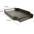 thumbnail image 5 of Benjara BM226377 Rectangular Metal Tray with Scalloped Raised Edges & Gold Rim, Brass, 5 of 5