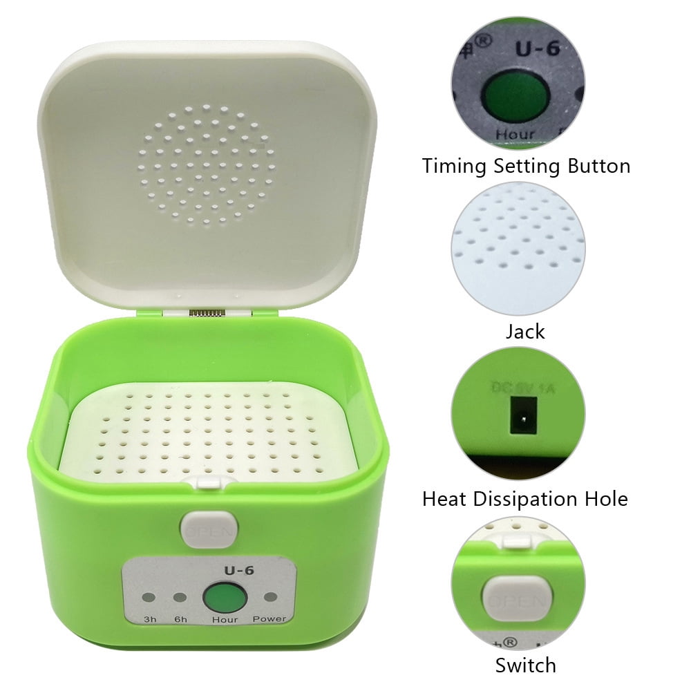 Portable Electric Dryer, Automatic Drying Dehumidifier For Hearing Aids, Easy To Carry And Operate With One Button Design