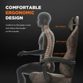 thumbnail image 3 of Huracan Gaming Chair  for Adults, Computer Office Chair with Footres Massage Lumbar Support & Headrest, High Back Vintage Game Chair,  Brown, 3 of 8