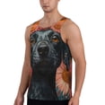thumbnail image 2 of Picia Sunflower Black Dog Printed Men’s Performance Tank, Men's Workout Tank Top Moisture-Wicking Tank Top Muscle tee, Breathable Workout Shirt-3X-Large, 2 of 7
