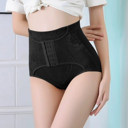 

Cathalem Seamless Underwear Women Bikini Pack Womens High Waist Bottoming Belly Pants Lace Corset Panties for Women Pack Underpants Black Medium