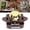 Brown Base Gold, variant on BIMZUC Keyless Cabinet Push Button Latch Lock for RV Yacht Motorhome Campervan Caravan Cupboard Door Drawer Lock Pearl Nickel Finish Latch (11.00 cm / 4.33 inches) High Quality Hardware