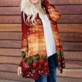 thumbnail image 6 of Uhndy 2022 Jackets for Women, Women Autumn And Winter Loose Long-sleeved Cardigan Christmas Print Coat Winter Coats Christmas Gifts for Women, 6 of 6