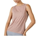 thumbnail image 6 of Homenesgenics Tank Tops for Women Plus Size Women's Solid Round Neck Casual Sports Tank Sleeveless Backless Tops Yoga Women's Clothing Pink L, 6 of 6