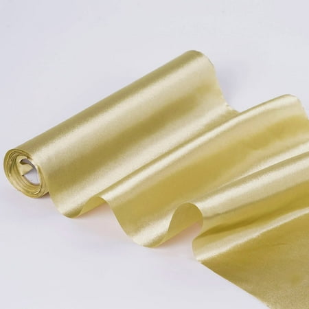 Efavormart 12" x 10 Yards Satin Fabric Party DIY Craft For Wedding Birthday Party Dance Banquet Event Decoration Supplies - Champagne