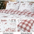 BLEUM CADE 3 Pieces Christmas Duvet Cover Set,Queen Size Christmas Tree