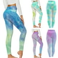 thumbnail image 4 of Pantalones Largos de Yoga Para Mujeres Y Niñas, Mallas Ajustadas Con Estampado de Color Degradado, Mallas Elásticas de Cintura Alta, Pantalones de Yoga Odeerbi ODB-4, 4 of 4