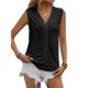 thumbnail image 2 of Chaleco de empalme de encaje con agujeros para mujer, Jersey sin mangas con cuello en V, Tops femeninos de Color sólido, camiseta informal de viaje diario 23, 2 of 4