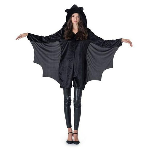 Bat Women Adult Costume, Black - Extra Large
