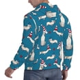 thumbnail image 6 of Fotbe Men's Hoodie with Festive Dachshund Fun Pattern - Kangaroo Pocket Pullover Hooded Sweatshirt, Perfect for Daily Wear, Travel, and Home-Small, 6 of 7