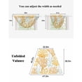 thumbnail image 6 of Waterfall Valances for Windows, Orange Gray Coral Coastal Kitchen Sheer Valance Curtains, Summer Beach Seaside Nautical Rod Pocket Elegant Swag Valances for Living Room Bedroom, 47.2"x38.5", 3 Panel, 6 of 8