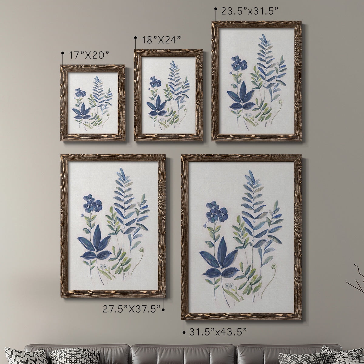 Fern Study I - Premium Framed Canvas 2 Piece Set - Ready to Hang