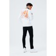 thumbnail image 2 of Hype - Camiseta Estatua de Manga Larga para Hombre (Blanco, Naranja), 2 of 5