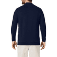 thumbnail image 3 of Puztloy Mens Pullover Sweaters Quarter Zip Casual Lightweight Slim Fit Knit Texture Knitted Sweater Navy Blue, 3 of 7