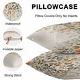 thumbnail image 5 of Throw Pillow Covers 20x20 Inch Set of 2, Orange Green Eucalyptus Leaves Waterproof Outdoor Pillow Covers, Fall Botanical Rustic Decorative Cushion Pillowcases for Couch, Sofa, Bed, Garden, Patio, 5 of 9