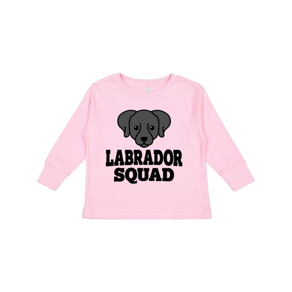Inktastic Dog Black Labrador Squad Boys or Girls Long Sleeve Toddler T-Shirt