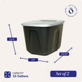 thumbnail image 4 of Homz 6610BKTS.10 10 Gal Molded Plastic Storage Bin with Secure Lid (2 Pack), 4 of 12