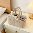 thumbnail image 4 of Ohmyroo Corduroy Nursery Caddy 13x7 Inch Portable Storage Basket For Junior Daily Essentials, 4 of 5
