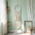 thumbnail image 5 of 3 Styles Macrame Moon Dreamcatcher Wall Hanging, Hand Woven Cotton Tassel Tapestry, Boho Home Wall Art Decor for Bedroom Living Room Dorm Nursery Apartment, 5 of 6