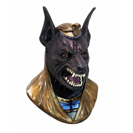 Adult Size Anubis Egyptian God Full Over The Head Latex Halloween Costume Mask