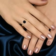 thumbnail image 2 of GemsNY September Birthstone - Petite Prong Set Round Blue Sapphire Hidden Halo Ring (Grade - A | 1.14cttw), 2 of 4