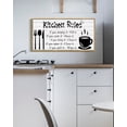 thumbnail image 5 of SHENIFY Kitchen Rules Wall Decor Funny Inspirational Quote Decor Modern Rustic Farmhouse Kitchen Hanging Decoration 8x16in Natural Framed, 5 of 5