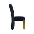 thumbnail image 4 of Theo Dining Chair Set of 2, Retro Midnight Black Velvet, Gold Metal, 4 of 7