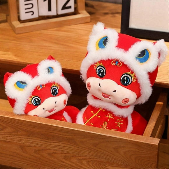 Lion Snake Doll 2025 Cute Chinese New Year Toy Mascot Spring Festival Snake Stuffed Toy 2025 Cute N