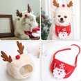 thumbnail image 4 of Xihbxyly Gorro Navideño para Perro, Babero de Reno con Correa Ajustable, Material Suave y Cómodo, Bonito Diseño de Árbol, Accesorio Festivo para Mascotas, Ideal para Navidad, Tamaño Pequeño, Incluye, 4 of 5