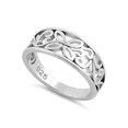 thumbnail image 1 of 925 Sterling Silver Oxidized Platinum Plated Filigree Butterfly Women Ring, 1 of 2