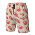 thumbnail image 4 of Balery Crab Lobster 1 Traje de Baño Estilo Hawaiano para Hombre, Shorts de Secado Rápido con Bolsillos-Small, 4 of 6