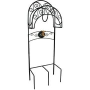 Liberty Garden 640 Carrington Durable Powder Coated Decorative Metal Outdoor Hose Stand w/Bib, Black