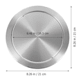 thumbnail image 4 of 2X Trash Can Lid Simple Trash Grommet Embedded Countertop Round Cover Swing Flap Trash Bin Lid for Kitchen Bathroom, 4 of 8