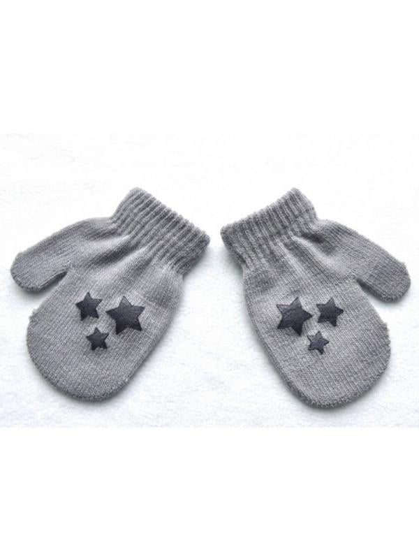 Cute Winter Warm Newborn Baby Boy Girl Kids Thick Fur Stars Printed Gloves Mittens Walmart Com