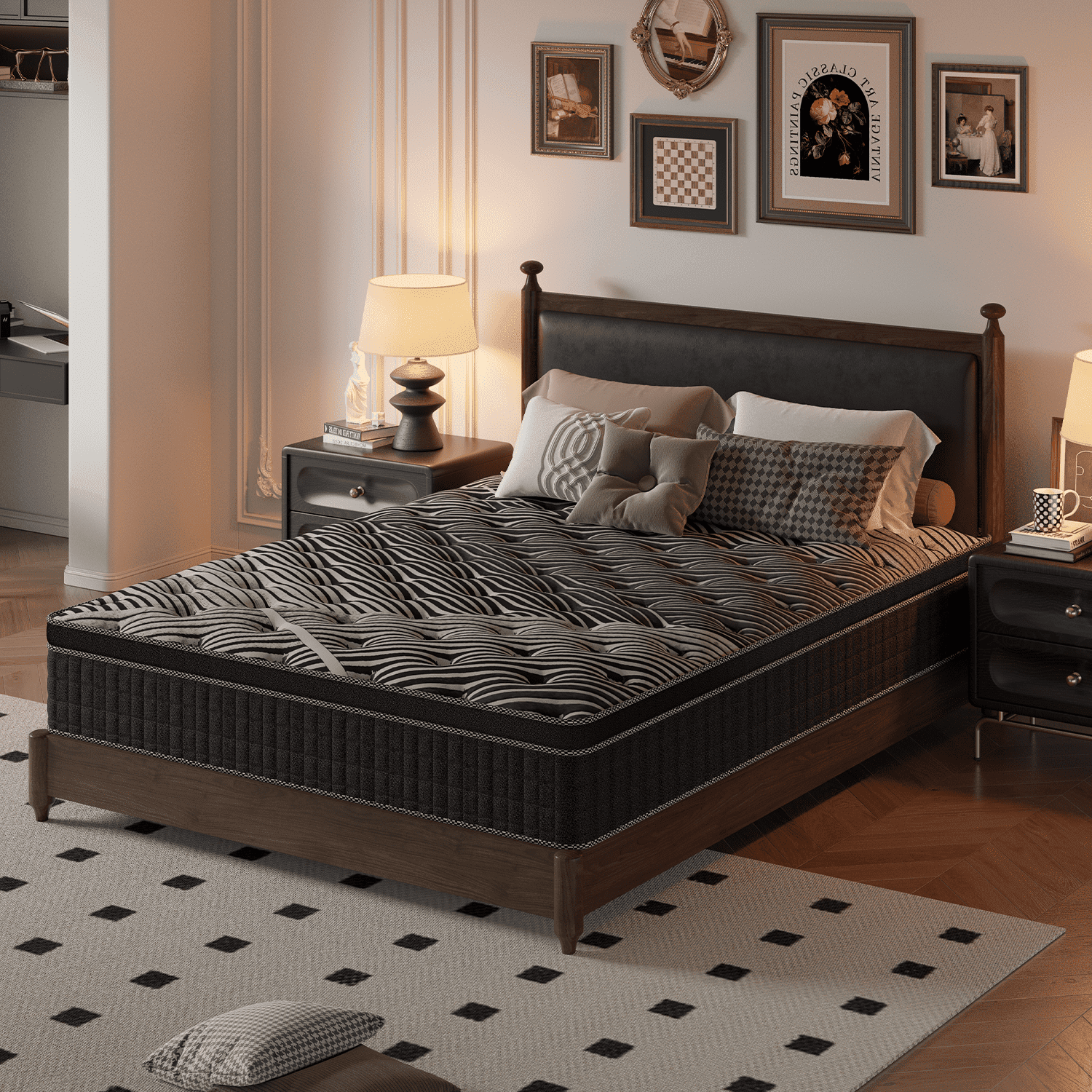 Doubleslee 12 inch Queen Mattress, Memory Foam Hybrid Mattress in a Box, Pressure Relief