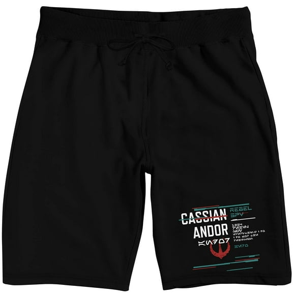 Star Wars: Andor Rebel Spy Men's Black Sleep Pajama Shorts-Medium
