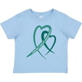 thumbnail image 3 of Inktastic Ovarian Cancer Awareness Teal Heart Ribbons Boys or Girls Toddler T-Shirt, 3 of 5