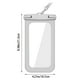thumbnail image 3 of Bolsa impermeable para teléfono móvil - Bolsa seca flotante de 100 pies con cordón, pantalla táctil transparente, apta para teléfonos de hasta 6,9" para playa/piscina/natación, 3 of 8