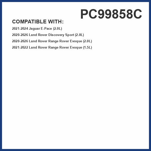 PG PC99858C Activated Charcoal Cabin Air Filter | Fits 2020-2026 Land Rover Range Rover Evoque, Discovery Sport 2.0L; 2021-2024 Jaguar E-Pace 2.0L; 2021-2022 Range Rover Evoque 1.5L