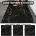 thumbnail image 5 of Black Bath Mats for Bathroom 20"x32" Non Slip Quick Dry Super Water Absorbent Marble Bathroom Rug Washable Thin Bathroom Rugs Fit Under Door, 5 of 5