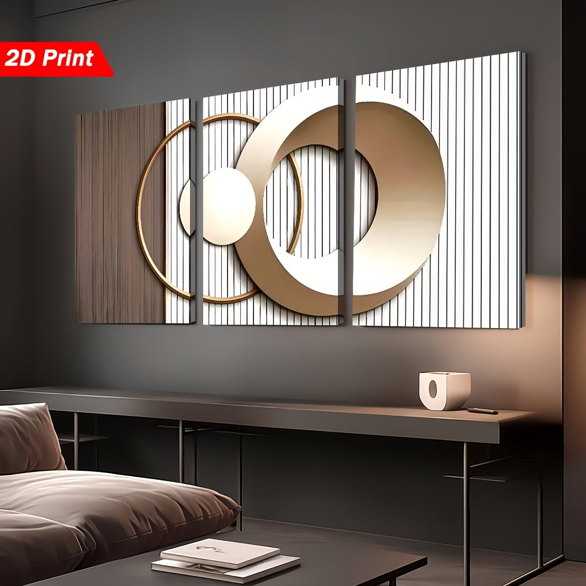 2D Flat 2D Plane Printing, 3 Luxury Modern Fashion Abstract Art, Framed Canvas Paintings And Posters, Ready to Hang, Home Decoration, Wall Art, Room Decoration, HD Printing,