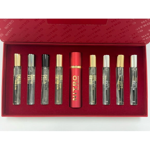 Set de perfume Dumont Nitro Discover de 8 piezas para hombre, 10 ml