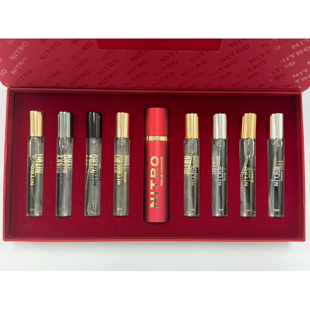 Set de perfume Dumont Nitro Discover de 8 piezas para hombre, 10 ml